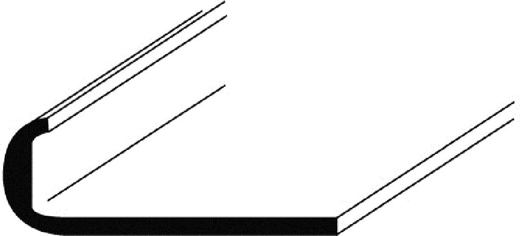 Aluminium Abschluss-Profil 1mm Stärke, Flach, Profil, Winkel, natur eloxiert 25x1mm 2 Meter