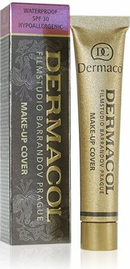 A product shot of a makeup foundation tube and its box, displayed side-by-side against a white background.