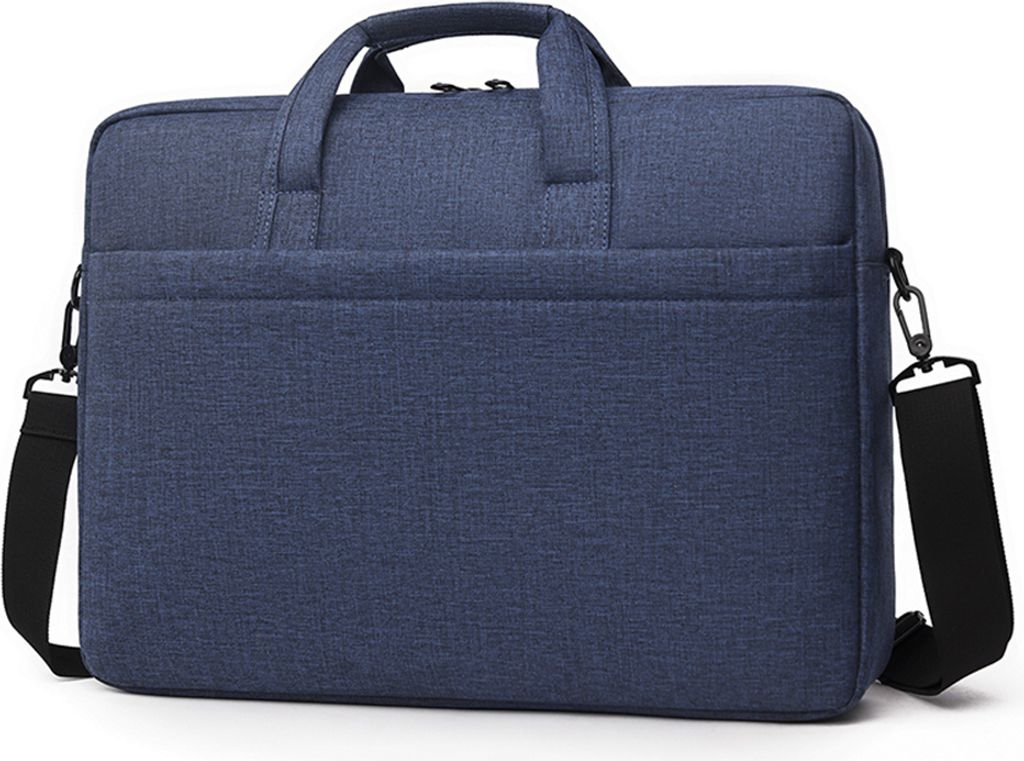 Laptop-Umhängetasche, kompatibel mit 15-Zoll-Notebooks mit großem Fassungsvermögen, Tragetasche mit Riemen und Griff, Business-Aktentasche,Blau