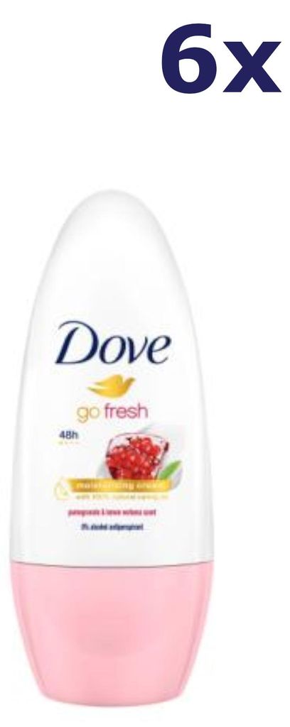 6x Dove Deo Roll-on - Go Fresh Granaatappel 50 ml