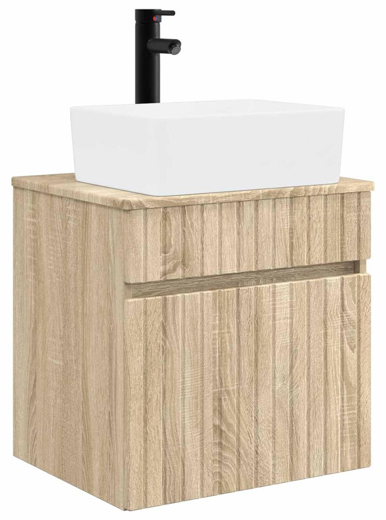 vidaXL Wandmontierte Waschbecken-Vanität Sonoma-Eiche 49 x 41 x 63 cm
