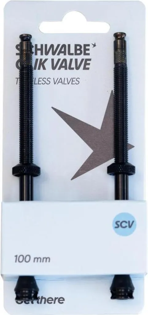 Schwalbe Tubeless Clik Valve SCV 100mm - Lot de 2 Valves Tubeless VTT