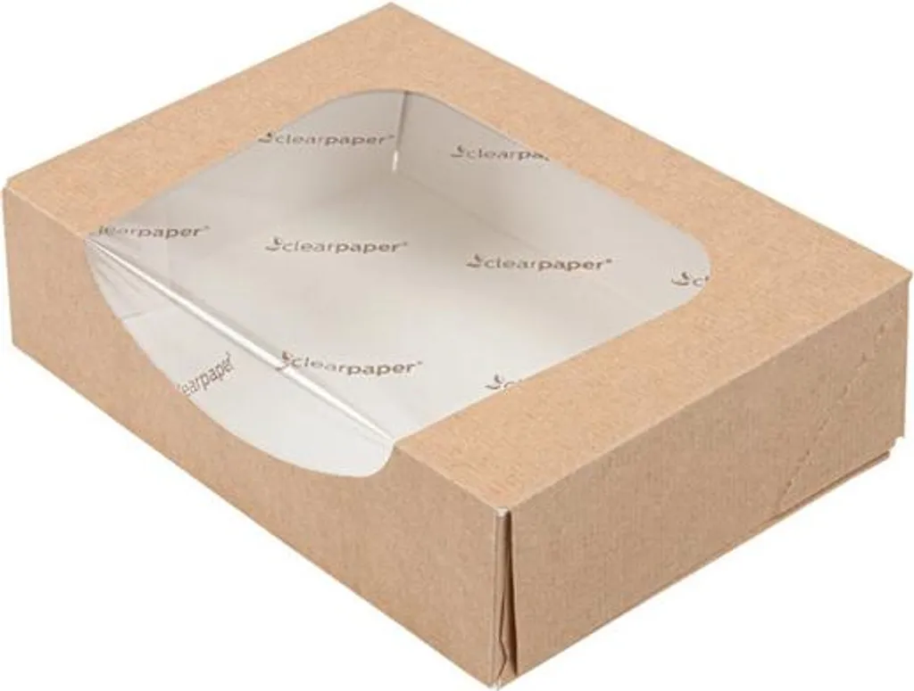 Boîte pâtissière avec fenêtre 17,5 x 12 x 4,5 cm pour biscuits et cadeaux