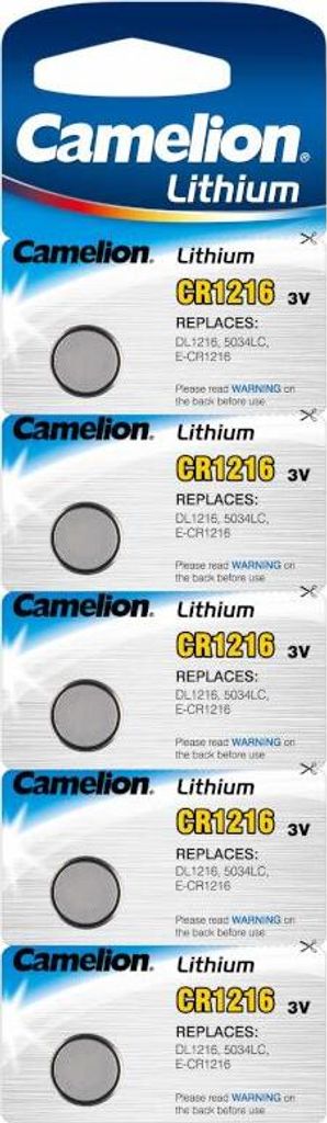 15 Camelion CR1216 Qualitäts-Knopfzellen! Produktbild 