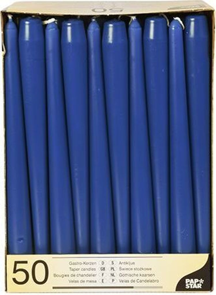 100 Leuchterkerzen dunkelblau Ø 2,2 cm · 25 cm Produktbild 