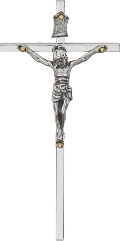 Hängekreuz, Neusilber 11,5 cm