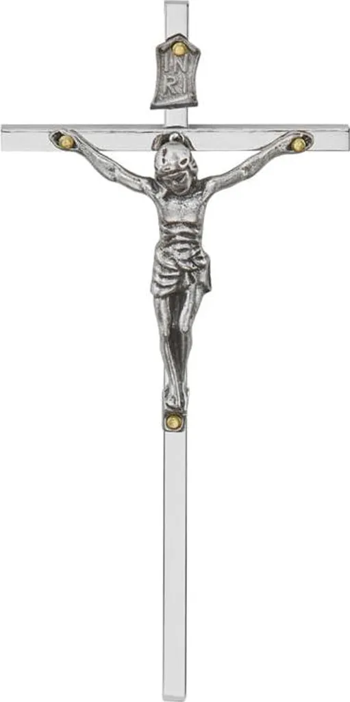 Croix suspendue pour oratoire 11,5 cm - Décoration religieuse en métal
