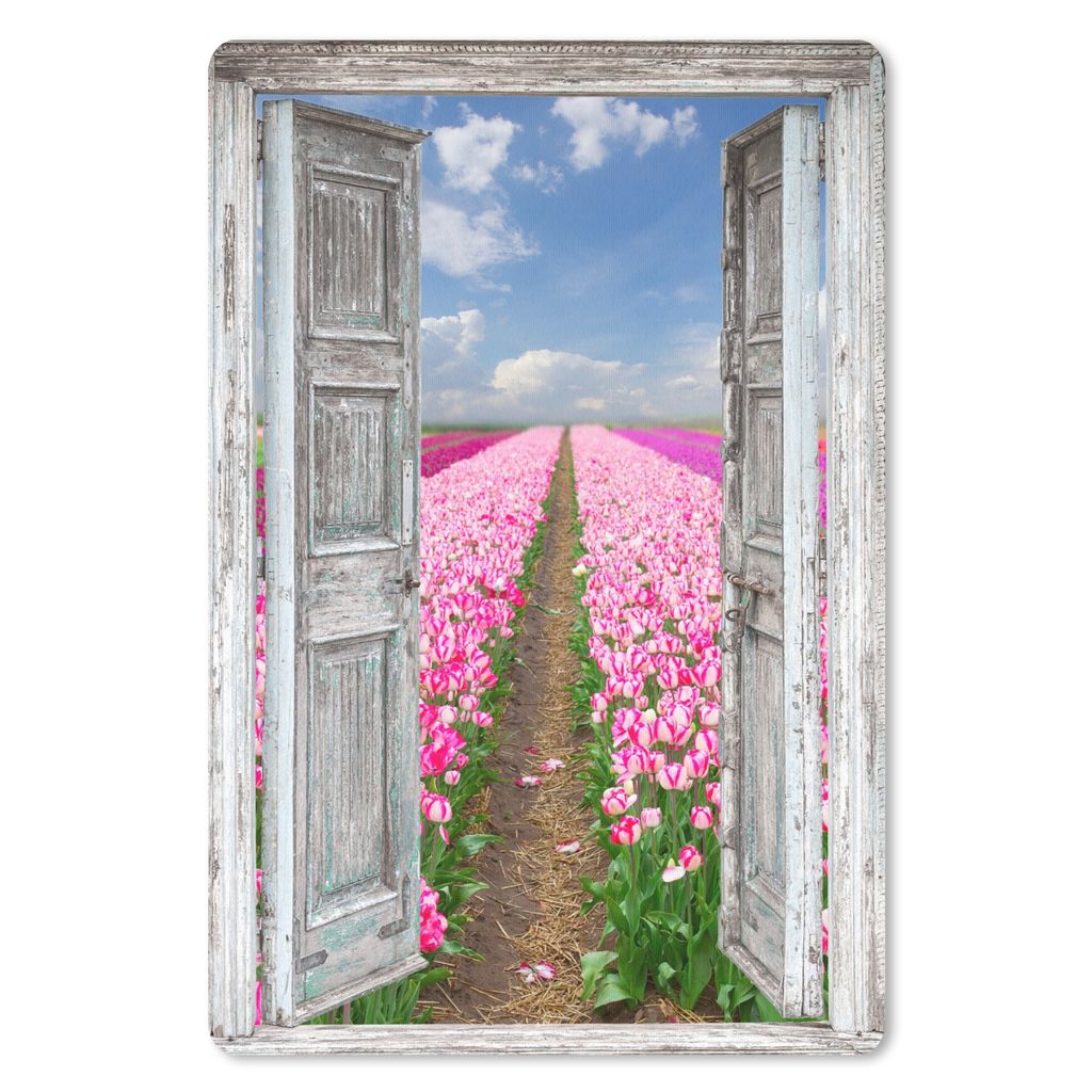 MuchoWow Mauspad Mousepad Blumen - Tulpen - Ansicht - Regenbogen 18x27 cm - Mousepads - Maus Mat - Pad - Mausunterlage