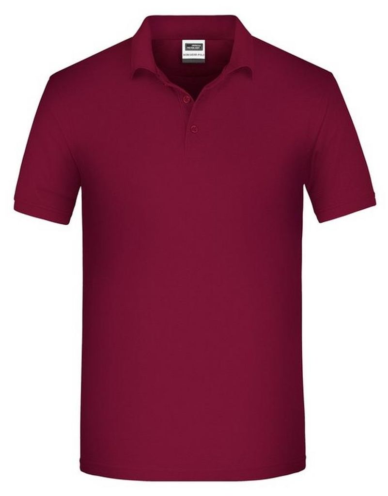 James and Nicholson - "Bio Workwear" Poloshirt für Herren LT5835 (M) (Weinrot)
