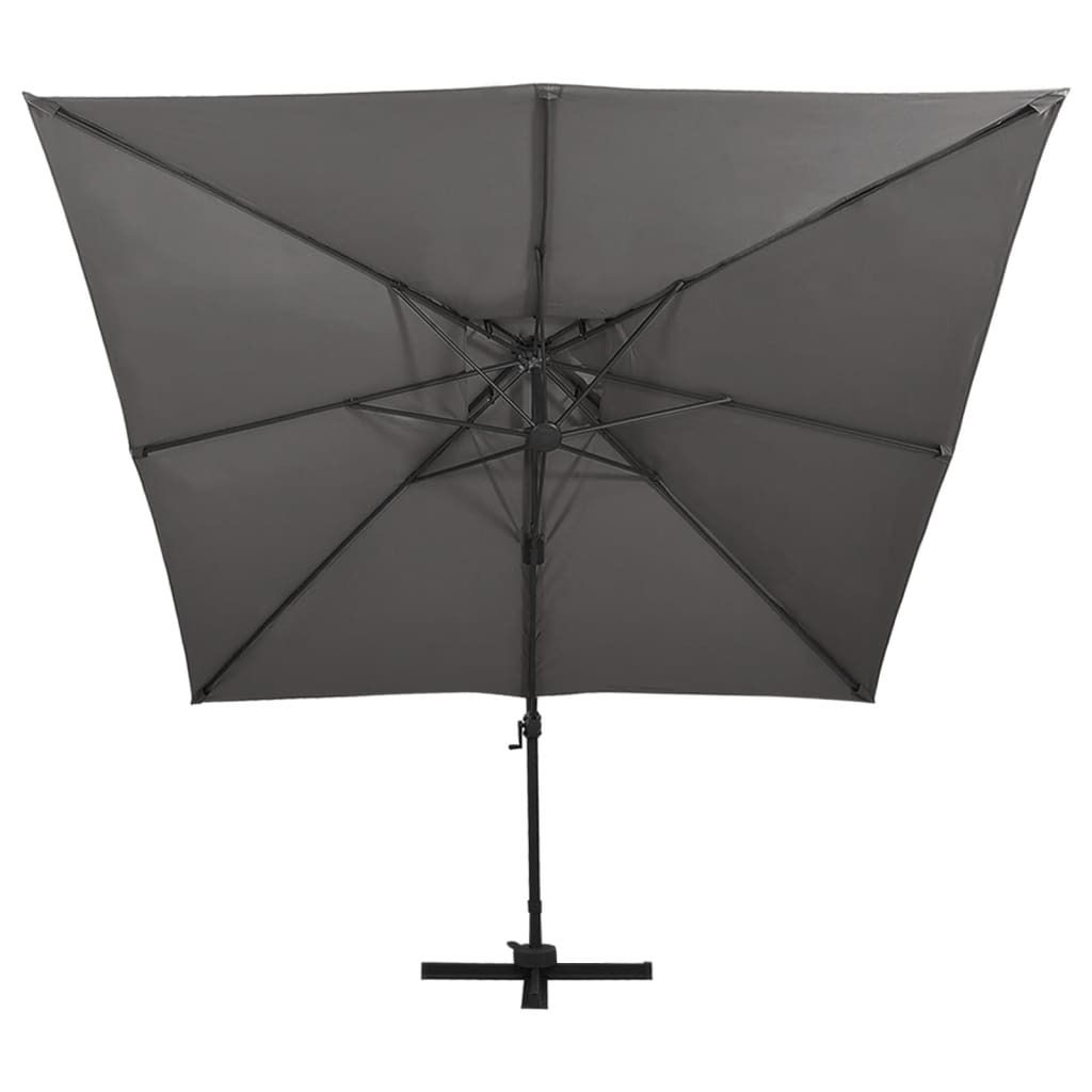 Ombrellone a Sbalzo con Doppia Copertura 300x300 cm Immagine del prodotto 
