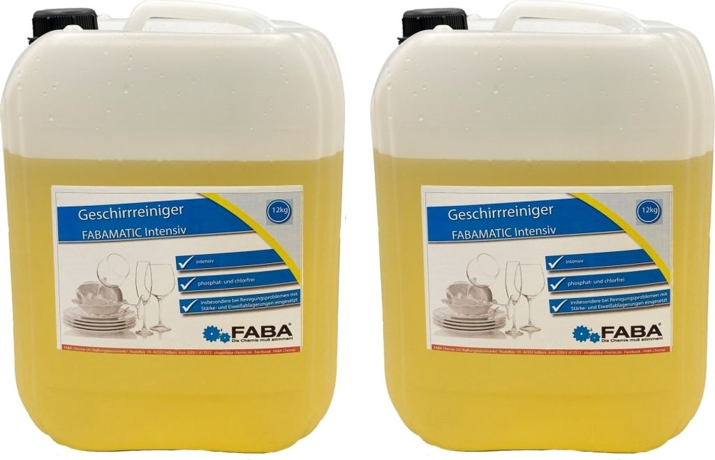 Spülmaschinenreiniger 2 x 12 kg für Gastro Spülmaschinen inkl. Auslaufhilfe