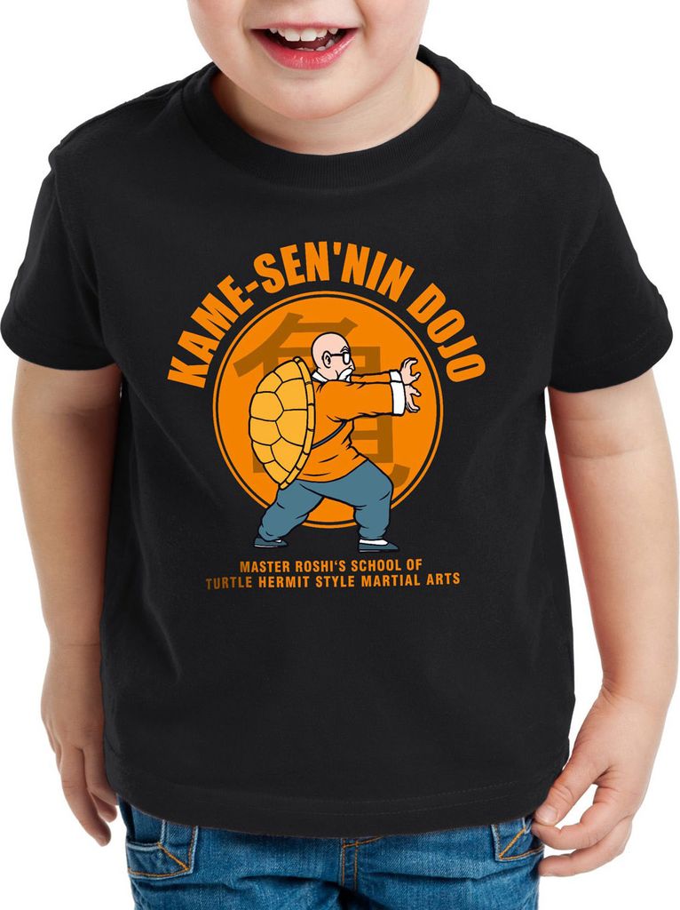 style3 Roshi Kame-Sen'nin Dojo Kinder T-Shirt turtle gt z son-goku