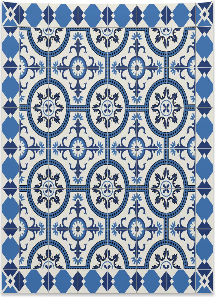 Abakuhaus Retro Wandteppich, Marokkanisches Arabesque-Mosaik aus Weiches Mikrofaser Stoff Kein Verblassen Klare Farben Waschbar, 110 x 150 cm, Grau...