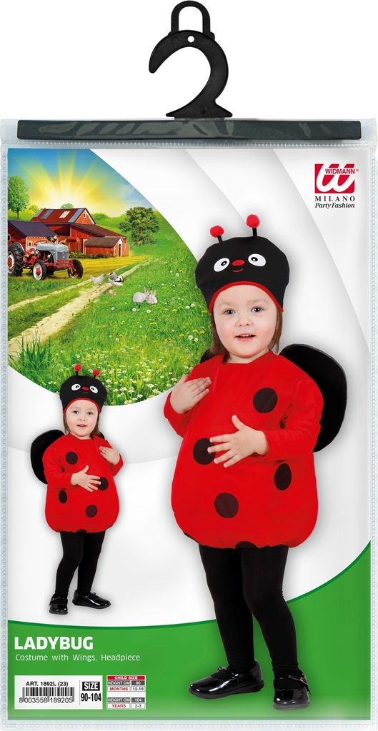 Detský kostým berušky s krídlami a čelenkou 90-104 cm 1- 3 Obrázok produktu 2