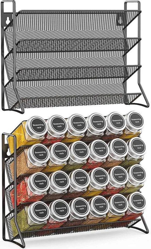 Fini le désordre : Support 24 pots d'herbes pour rangement de cuisine