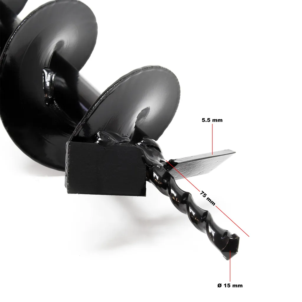 Wiltec Punta Trivella 200mm Ghisa - Ricambio Professionale per Mototrivella - 3
