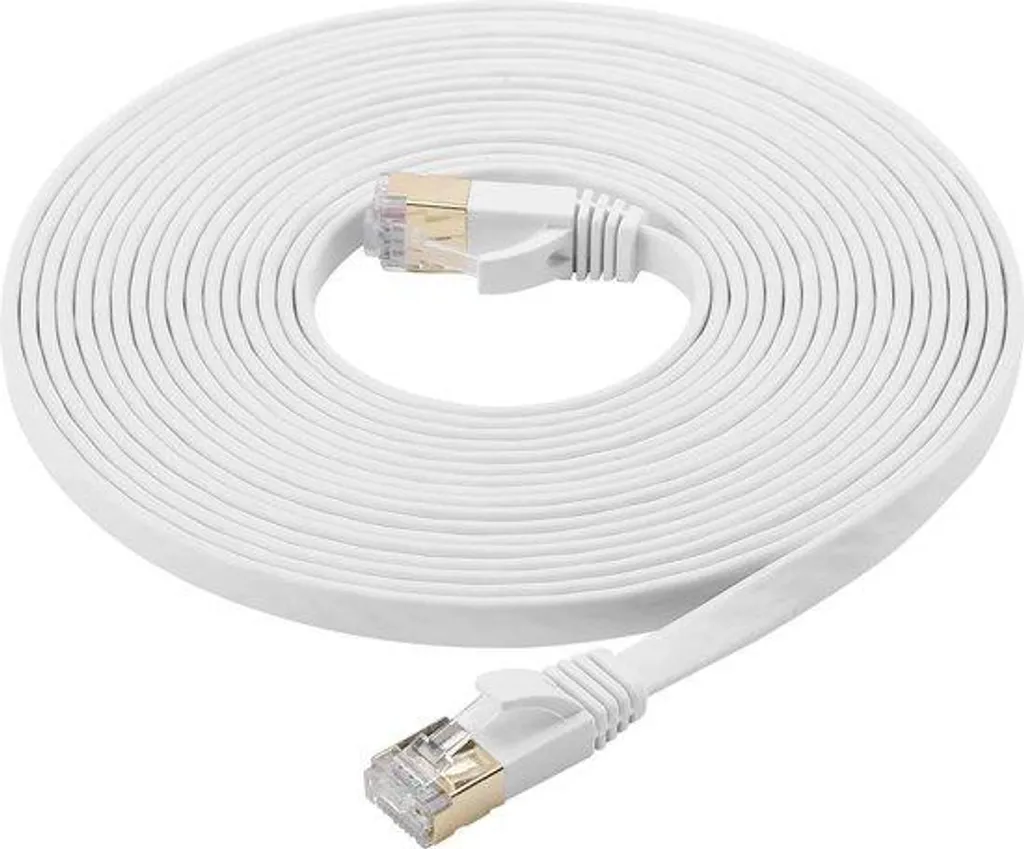 Câble Ethernet Plat pour Passage de Porte - RJ45 Discret sous Plinthe
