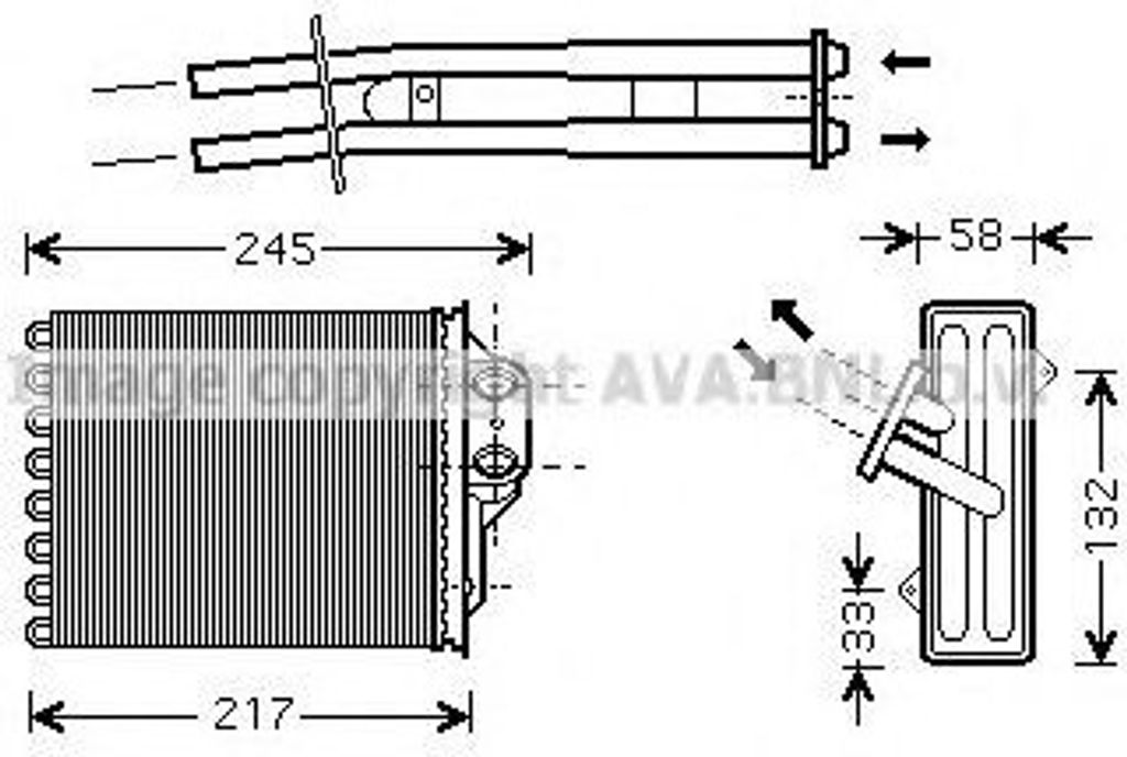 PRASCO FTA6304 Wärmetauscher Innenraumheizung Kühler für FORD KA (RU8) für FIAT PANDA (169) 500 (312) 500 C (312)