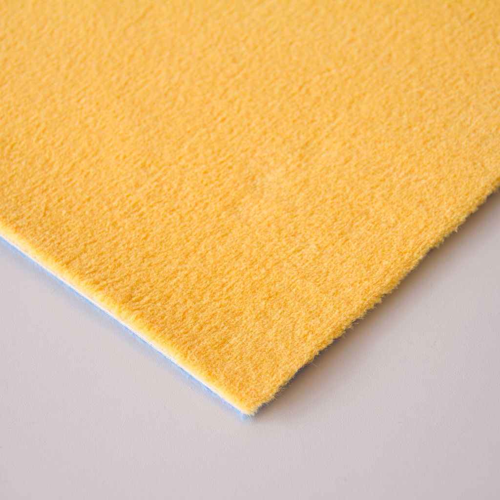 Steffensmeier Velours Teppichboden Verona Meterware | Auslegware für Kinderzimmer Wohnzimmer Schlafzimmer | Gelb, Größe: 200x500 cm