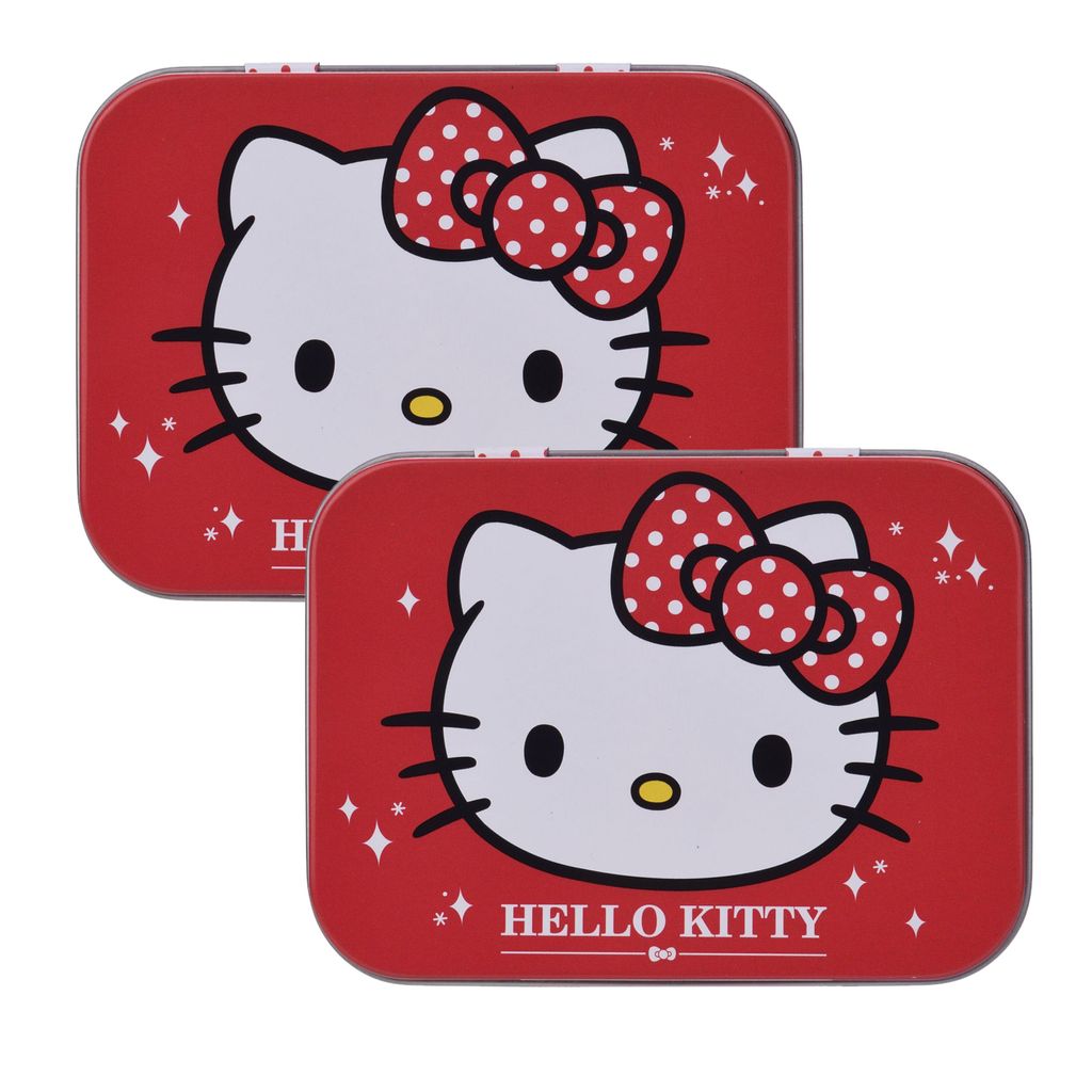 2x Home-Flair Hello Kitty Kinder Pflaster-Box mit 24 bunten Produktbild 