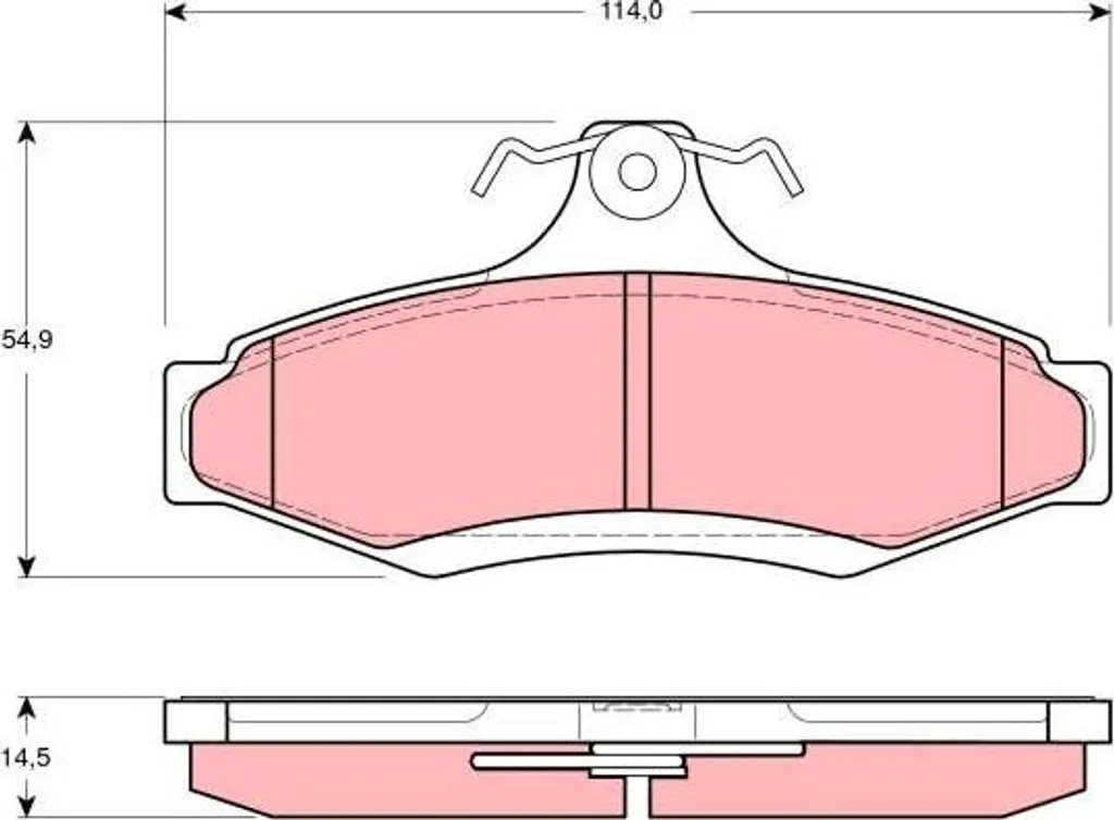 Plaquettes de frein TRW GDB3172 pour Astra et Zafira - Freinage OE