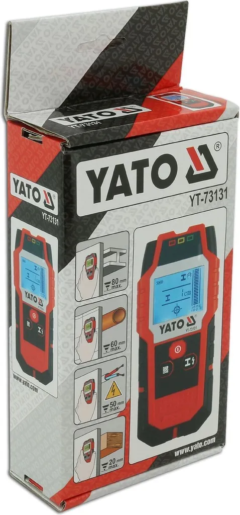 Scanner mural Yato YT-73131 professionnel pour détection de câbles - 16
