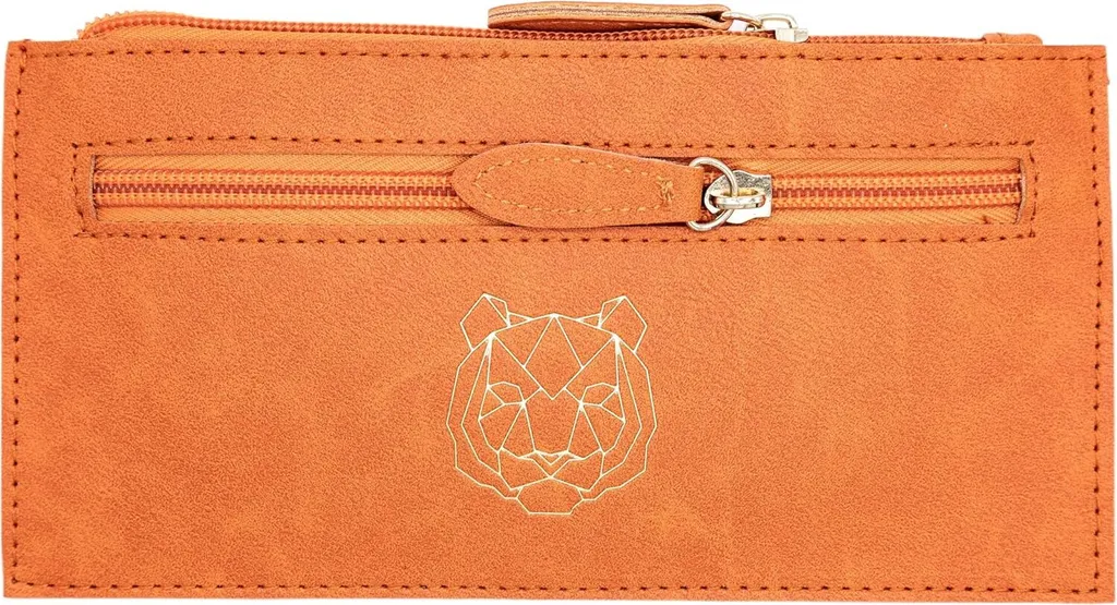 Elegante Astuccio Minimalista Doppia Zip in Pelle Vegana | Shop Online