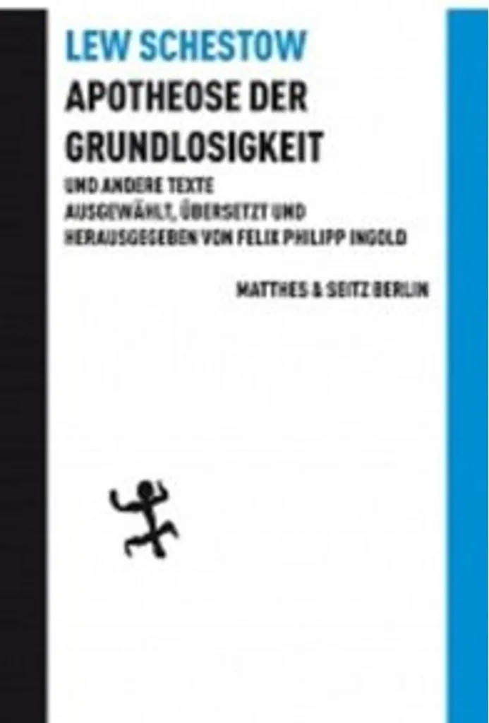 Livre étude universitaire Apotheose der Grundlosigkeit Chestov