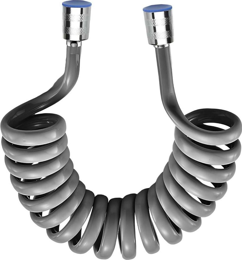 Avizar, Spiral Duschschlauch 2m universal & ausziehbar, Grau