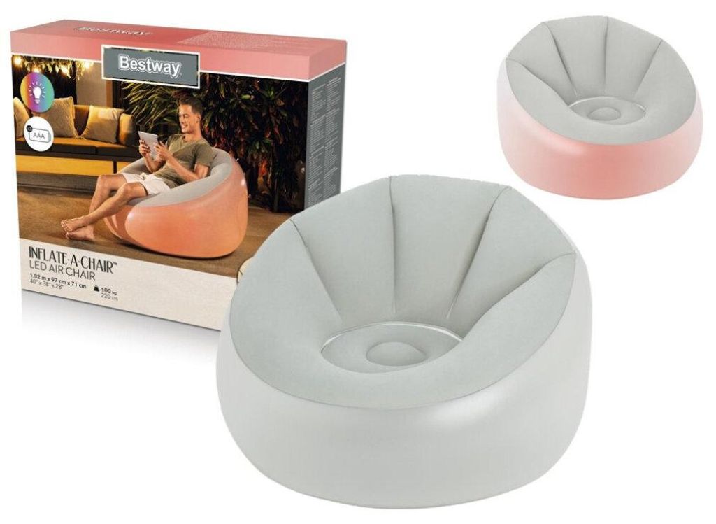 Bestway® Inflate-A-Chair™ LED sedia ad aria 102 x 97 x 71 Immagine del prodotto 