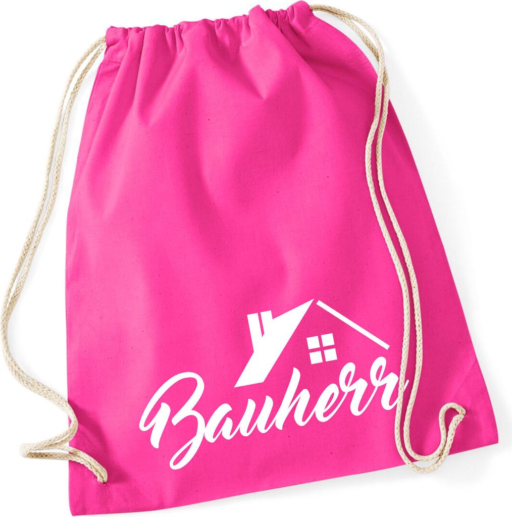Huuraa Turnbeutel Bauherr 12 Liter Fuchsia Baumwolle Rucksack Geschenkidee