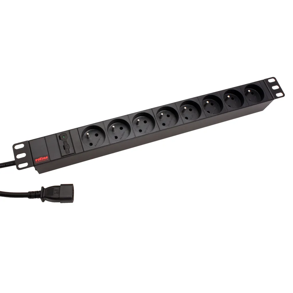 Bandeau d'Alimentation pour Baie Serveur 19 Pouces 8 Prises CZ ROLINE
