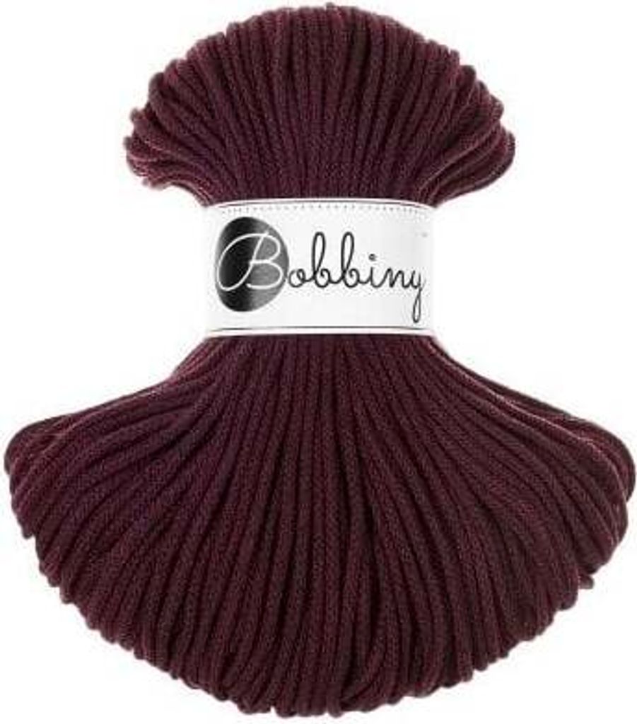 Bobbiny Junior 3 mm 100 m Burgundy Schnur Produktbild 
