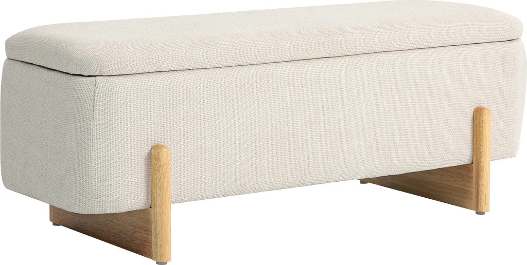 Banc d'Entrée avec Coffre pour Ranger Chaussures et Sacs - Look Naturel