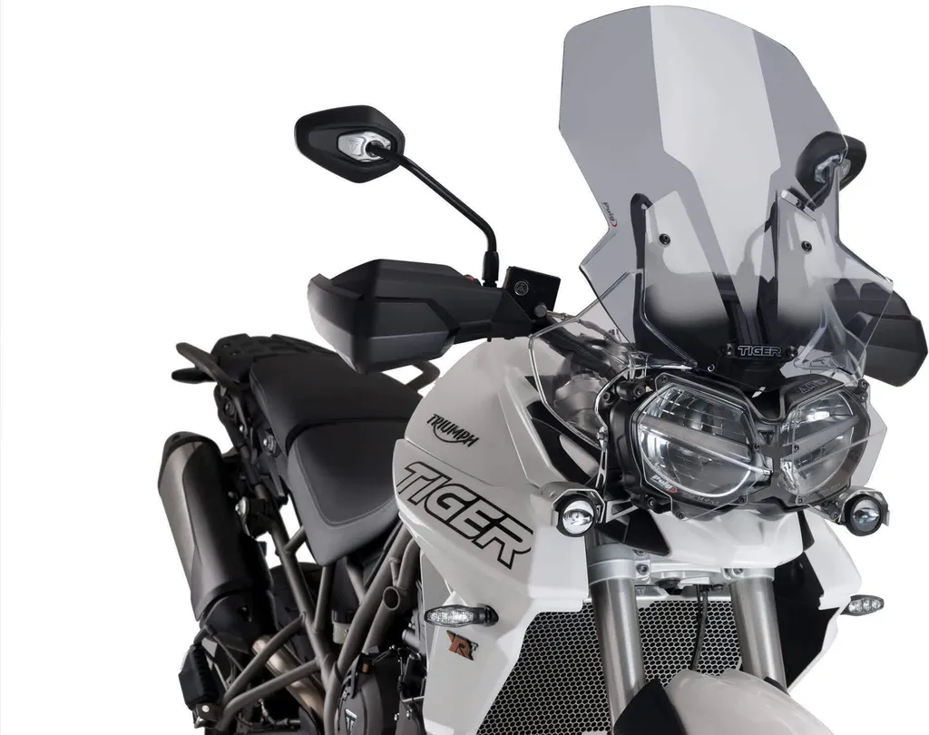 Bulle haute route Puig fumé clair pour Triumph Tiger - Confort voyage