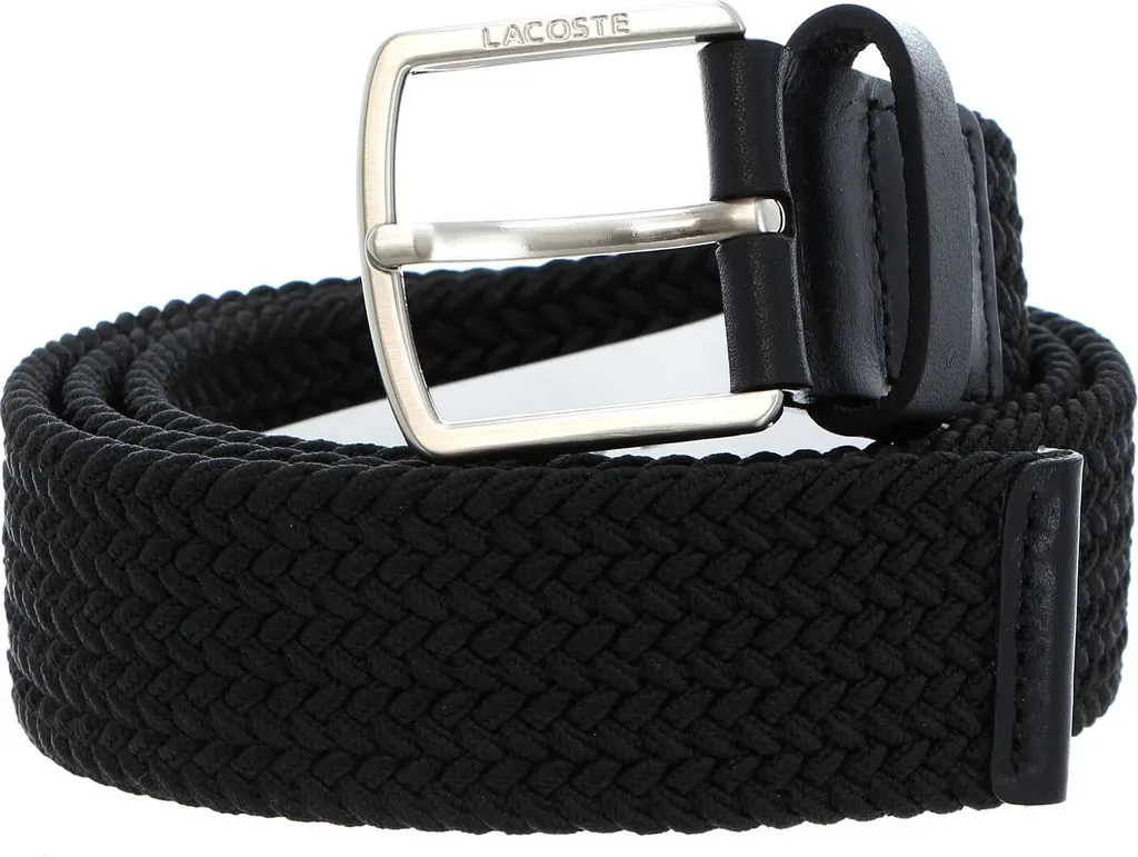 Cintura Lacoste Uomo Nera Casual W100 - Accessorio in Pelle Premium