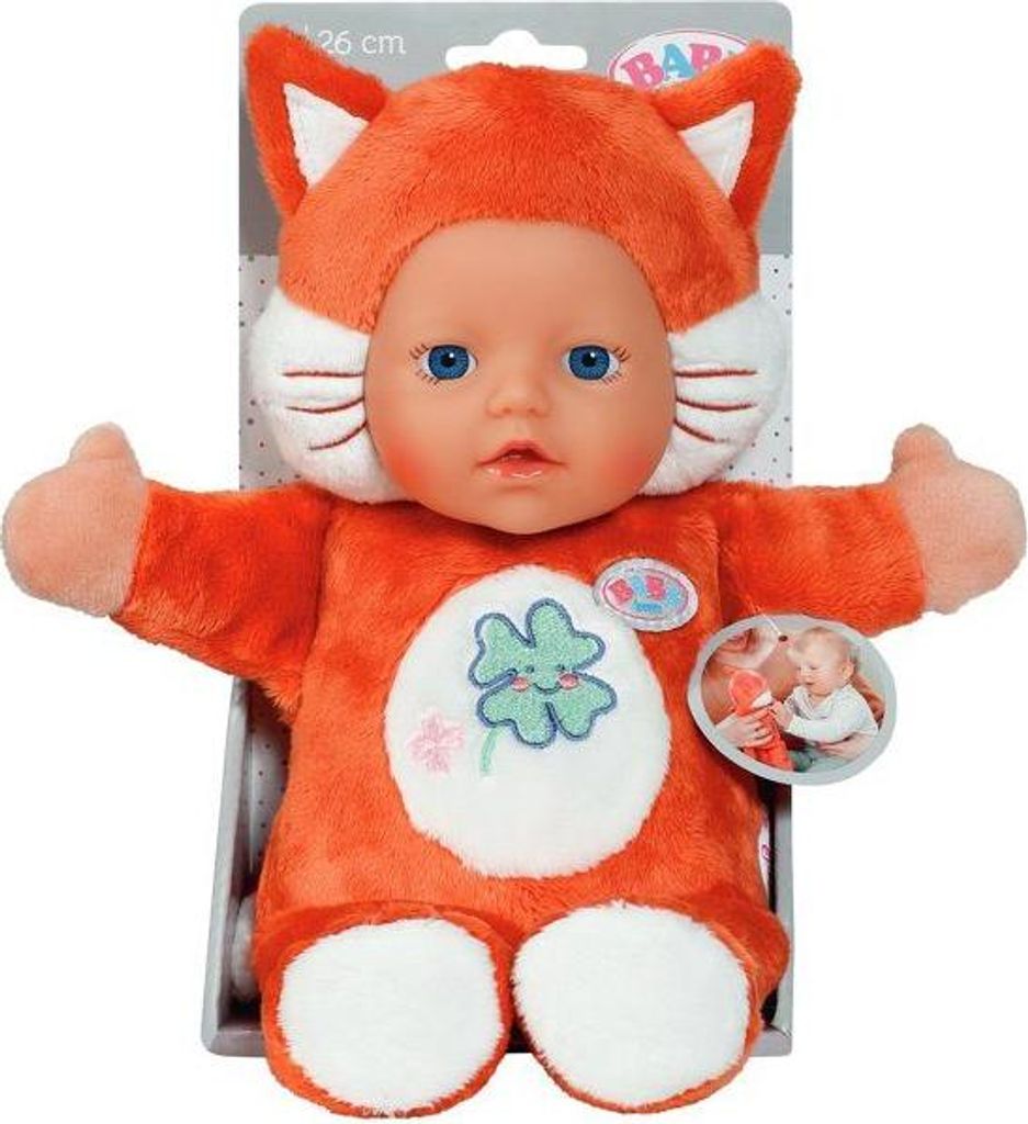 BABY BORN Fuchs Handpuppe, 26 cm, Weich, Mit Ohren und Fingertaschen, Neugeborenen Spielzeug