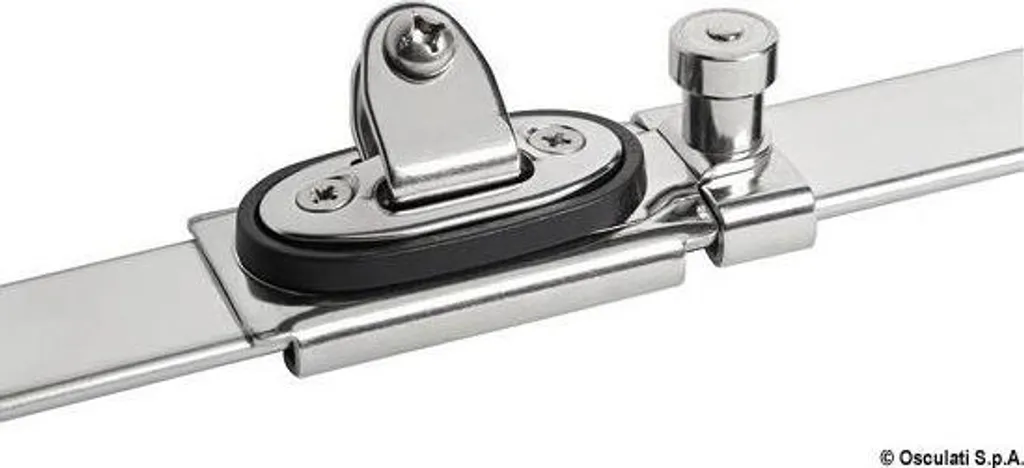 Support de vitre pour garde-corps marin inox 316 Osculati 46.673.03