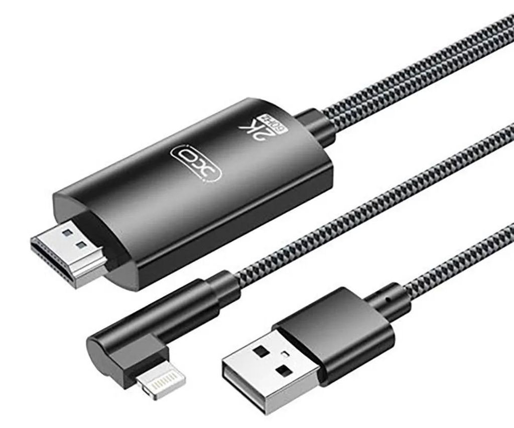 Xo Hdmi Usb Lightning Kabel 1.8 M Silber Silber One Size