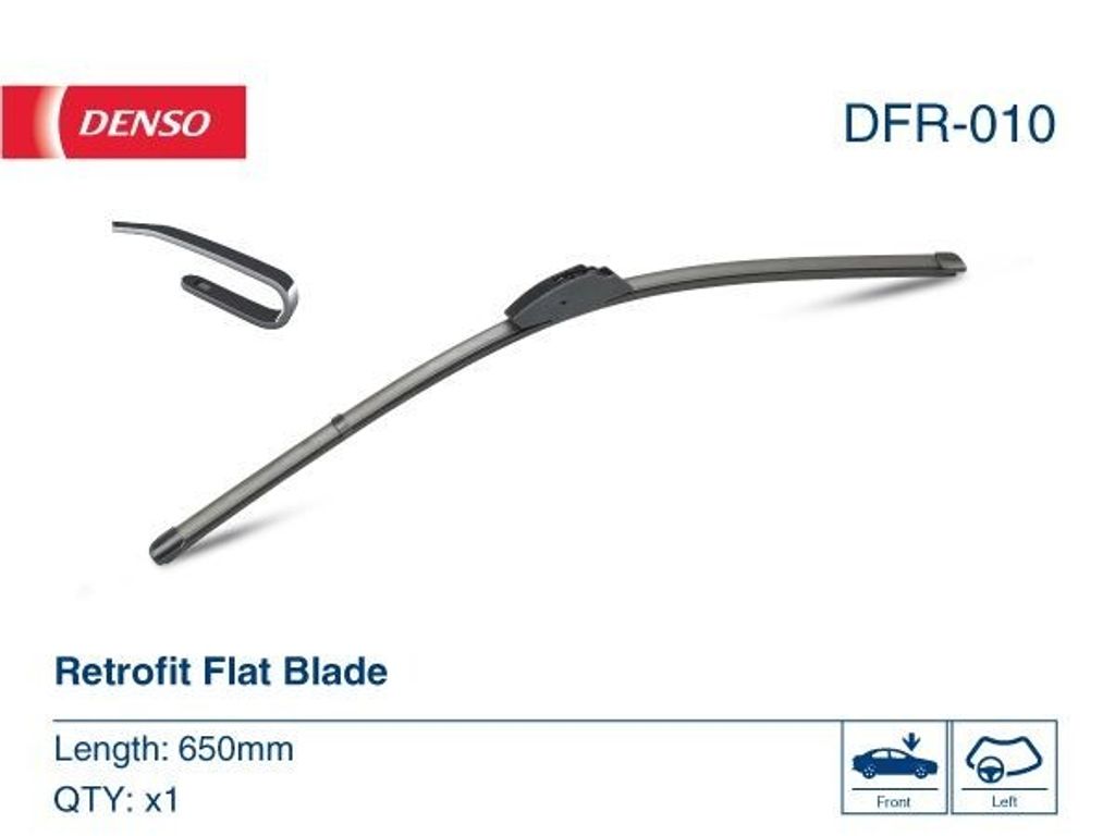 DENSO Flat Scheibenwischer passend für MERCEDES-BENZ A-Klasse (W168) Rahmenlos 650mm