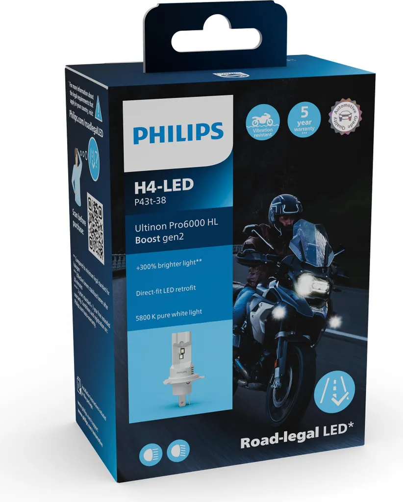 Philips LED Ultinon Pro6000 Boost Homologuée Route avec Design Compact - 11