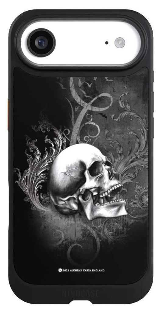 NIVOCASE Hülle für Apple iPhone Air Handyhülle NIVOcore Case Schwarz Gothic Schädel Totenköpfe