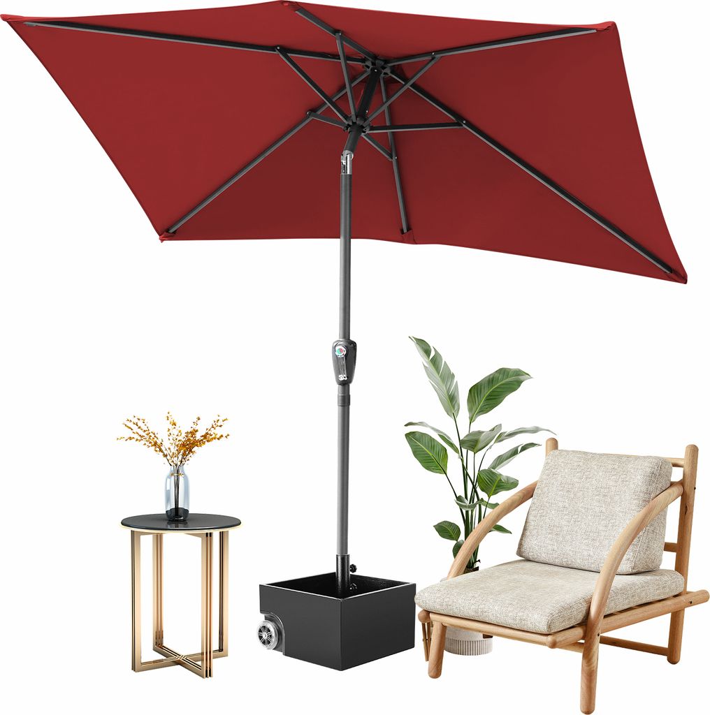 TolleTour Sonnenschirm Rechteckig Balkonschirm Ø210x140cm Produktbild 