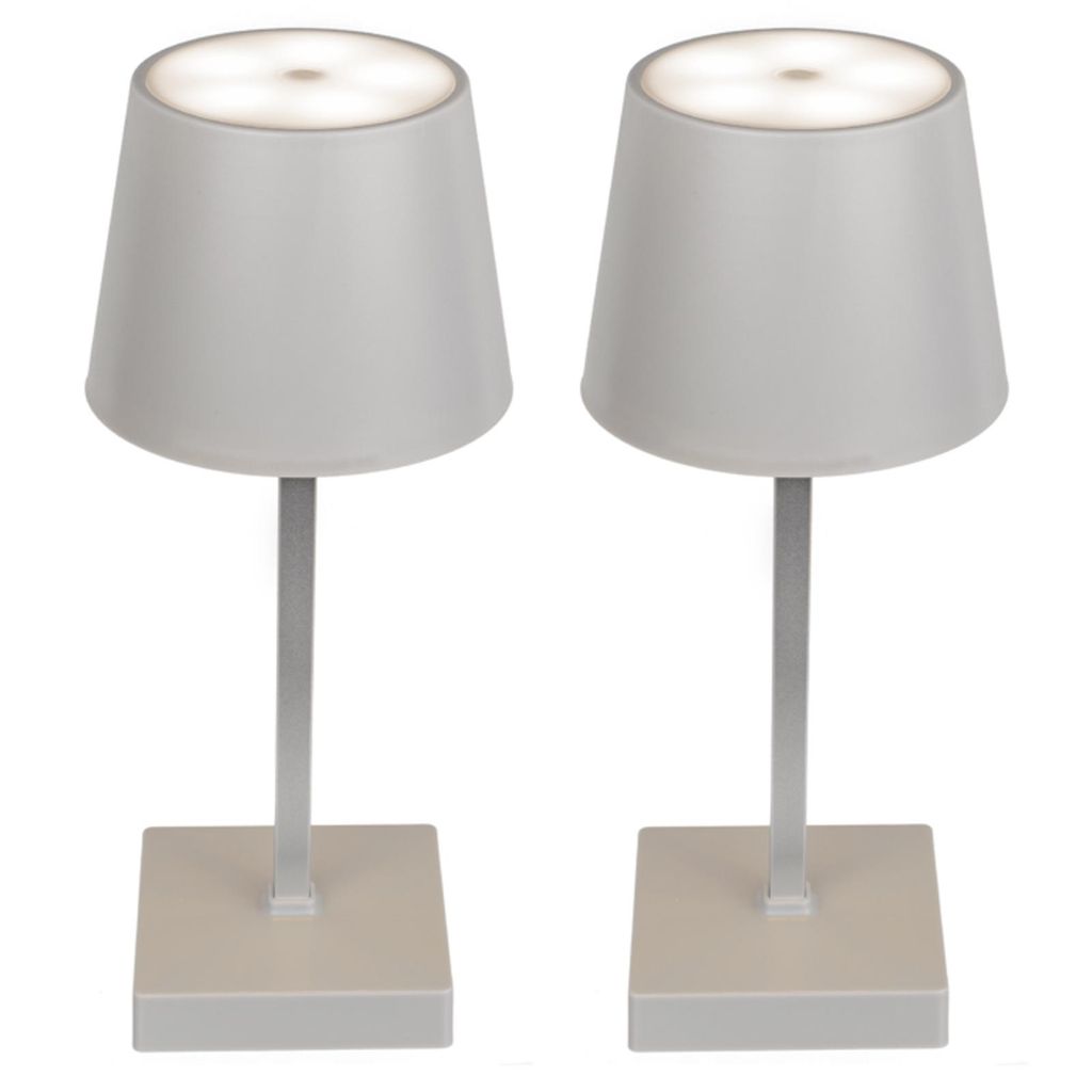 2er Set Tischleuchte mit Touchfunktion Warmweiß USB Produktbild 