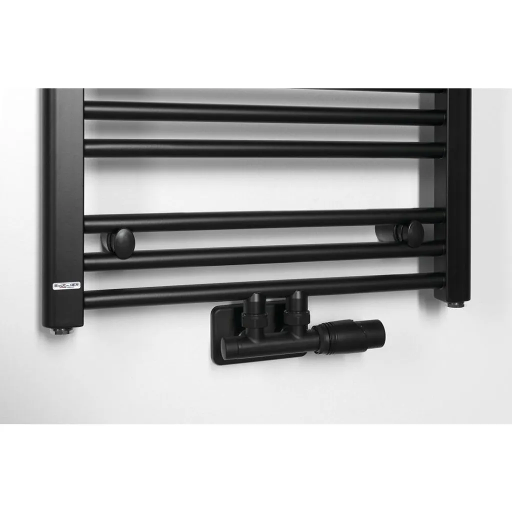 Vanne thermostatique centrale noire à débit variable Sapho 1/2 pouce