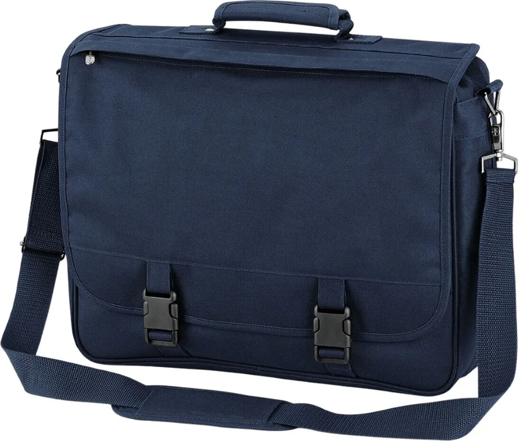 Serviette portfolio anti-pliure dossier professionnel bleu foncé Quadra