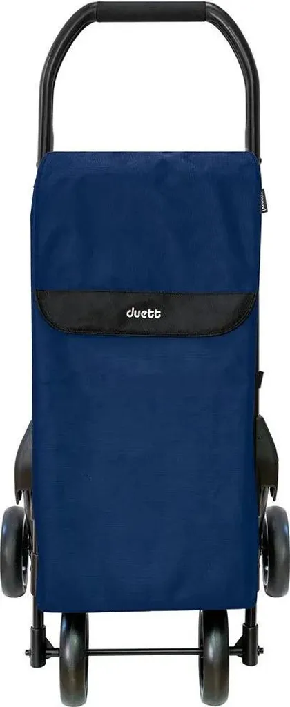 Chariot de courses Duett Muuvi bleu : stop au mal de dos au marché !