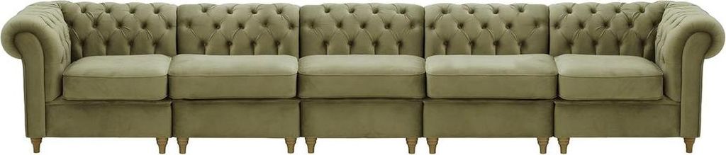 Chesterfield Modulsofa-Velluto 3-wax black