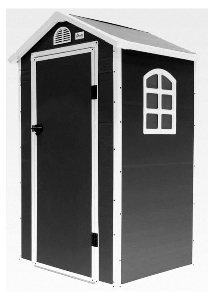 Gartenhaus aus Kunststoff - Gerätehaus Bellis I 134x104x204 - Geräteschuppen - Mülltonnenbox - Fahrradgarage - Gartengerätehaus - Gartenschrank...