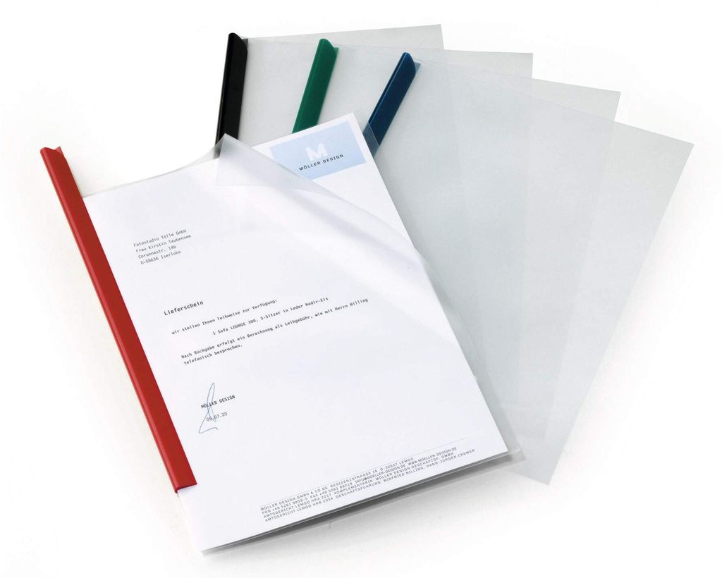 DURABLE Klemmschienenhülle A4 100 Blatt PP, Btl. à Produktbild 
